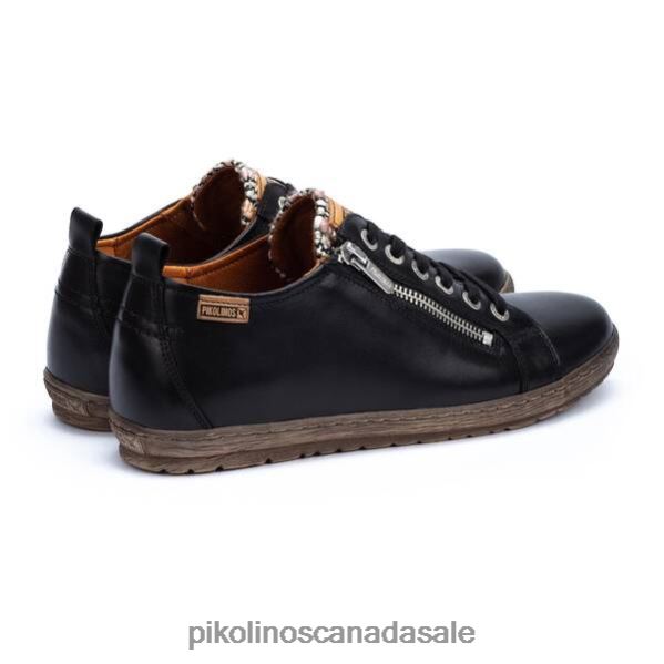 LAGOS lace-up leather sneakers with a side zip Women Black 4604J223 Pikolinos Footwear
