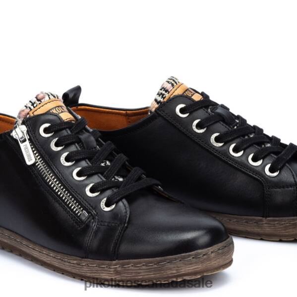 LAGOS lace-up leather sneakers with a side zip Women Black 4604J223 Pikolinos Footwear