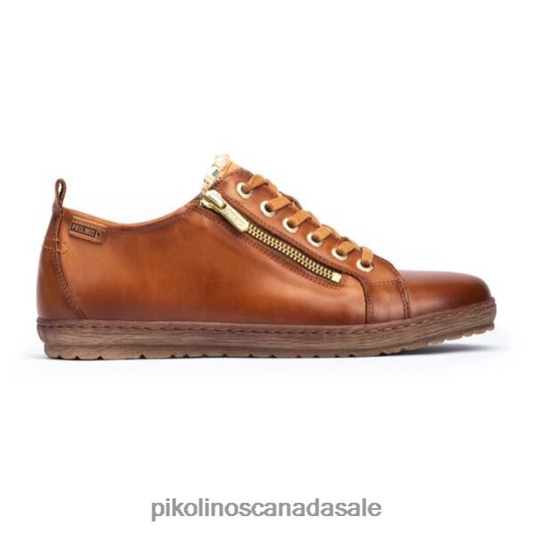 LAGOS lace-up leather sneakers with a side zip Women Brandy 4604J224 Pikolinos Footwear