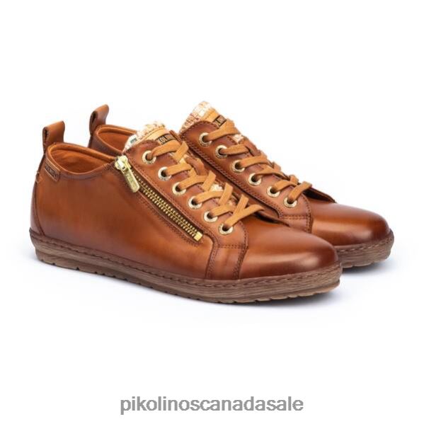 LAGOS lace-up leather sneakers with a side zip Women Brandy 4604J224 Pikolinos Footwear