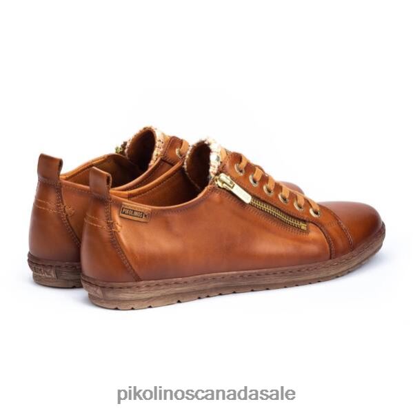 LAGOS lace-up leather sneakers with a side zip Women Brandy 4604J224 Pikolinos Footwear