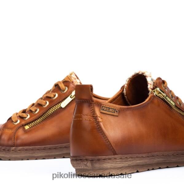 LAGOS lace-up leather sneakers with a side zip Women Brandy 4604J224 Pikolinos Footwear