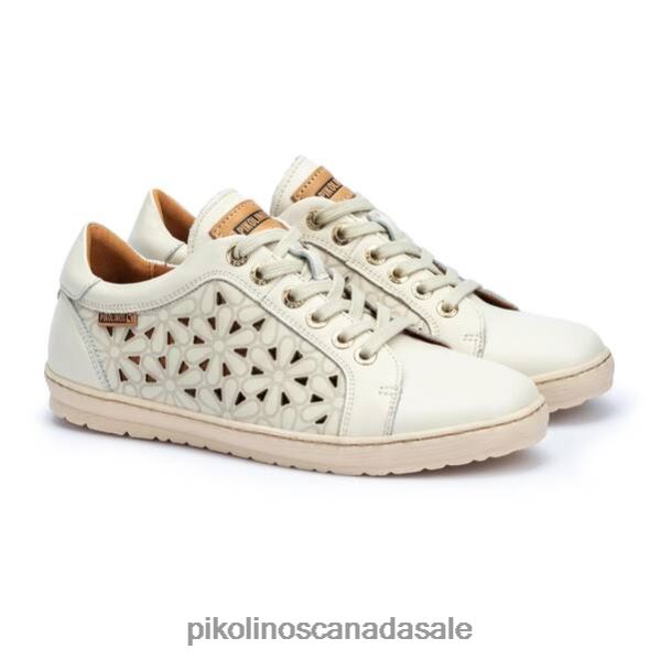LAGOS leather sneakers with die-cut floral design Women Nata 4604J766 Pikolinos Footwear