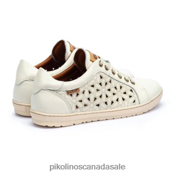 LAGOS leather sneakers with die-cut floral design Women Nata 4604J766 Pikolinos Footwear