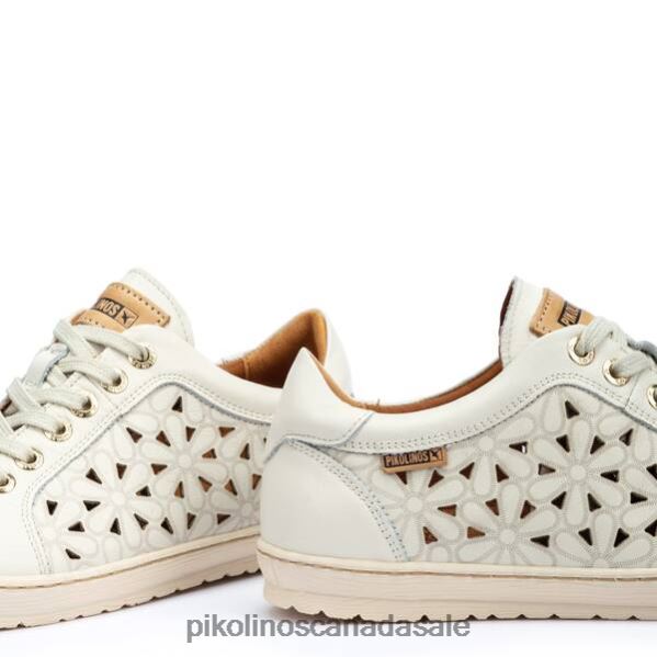 LAGOS leather sneakers with die-cut floral design Women Nata 4604J766 Pikolinos Footwear