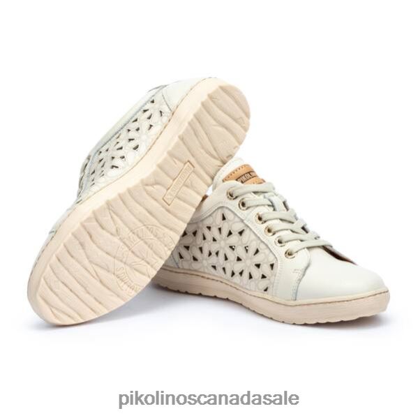 LAGOS leather sneakers with die-cut floral design Women Nata 4604J766 Pikolinos Footwear