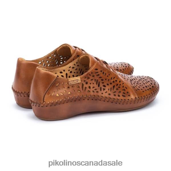 P. VALLARTA sneaker in die-cut leather Women Brandy 4604J249 Pikolinos Footwear