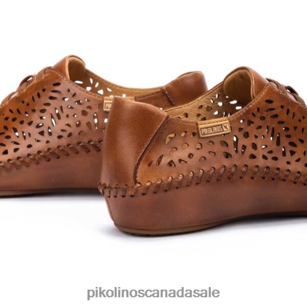 P. VALLARTA sneaker in die-cut leather Women Brandy 4604J249 Pikolinos Footwear