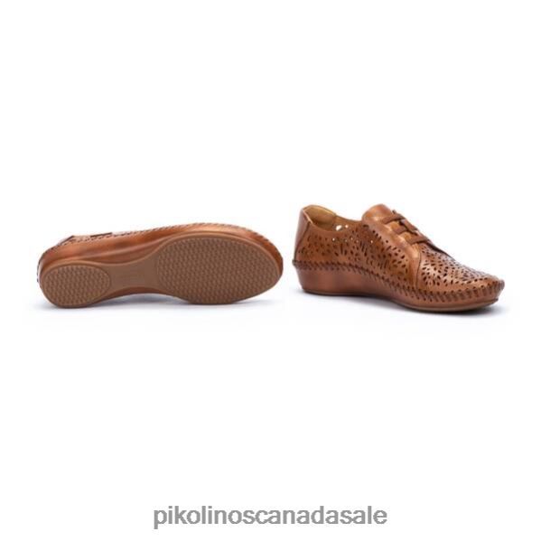 P. VALLARTA sneaker in die-cut leather Women Brandy 4604J249 Pikolinos Footwear