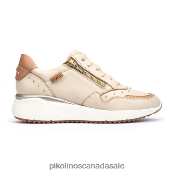 SELLA wedge sneakers with stud details Women Marfil 4604J209 Pikolinos Footwear