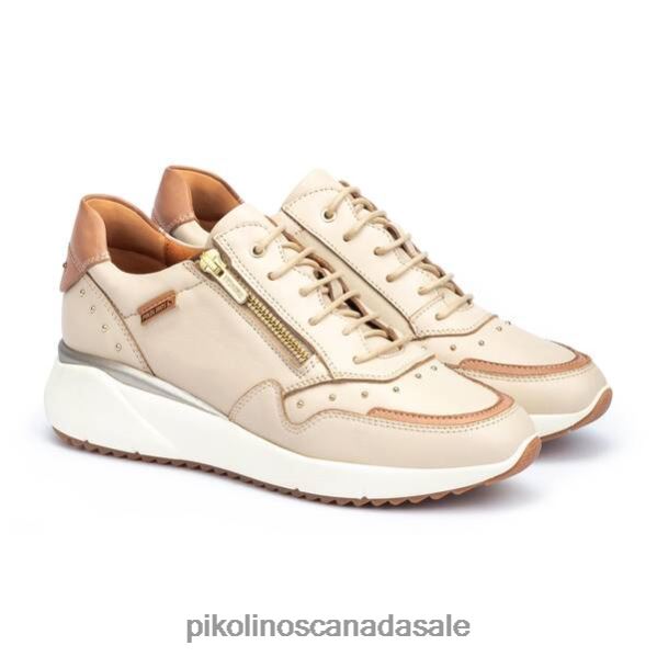 SELLA wedge sneakers with stud details Women Marfil 4604J209 Pikolinos Footwear