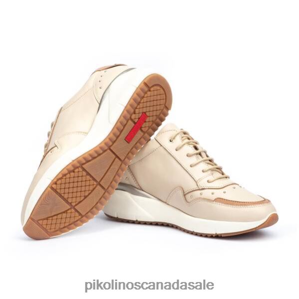 SELLA wedge sneakers with stud details Women Marfil 4604J209 Pikolinos Footwear