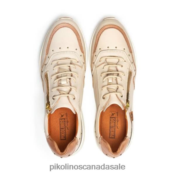 SELLA wedge sneakers with stud details Women Marfil 4604J209 Pikolinos Footwear