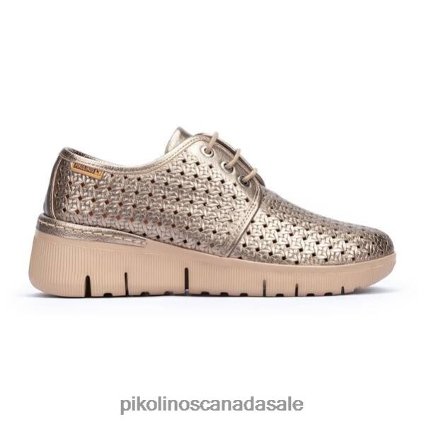 TERUEL blucher-type sports sneakers with extra-light sole and die-cut leather Women Stone 4604J770 Pikolinos Footwear