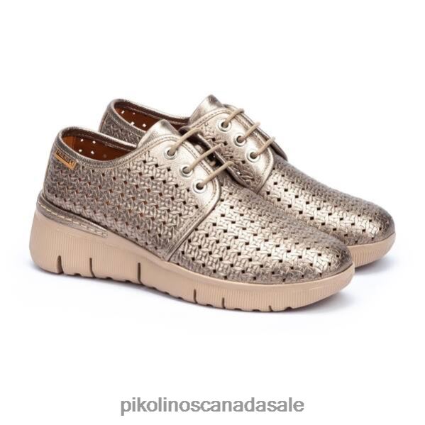 TERUEL blucher-type sports sneakers with extra-light sole and die-cut leather Women Stone 4604J770 Pikolinos Footwear