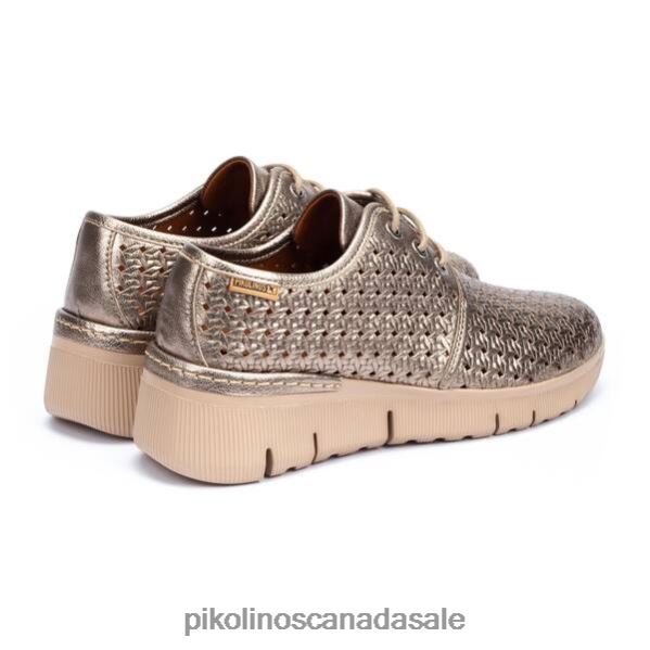 TERUEL blucher-type sports sneakers with extra-light sole and die-cut leather Women Stone 4604J770 Pikolinos Footwear