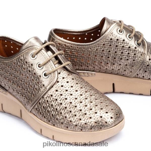 TERUEL blucher-type sports sneakers with extra-light sole and die-cut leather Women Stone 4604J770 Pikolinos Footwear