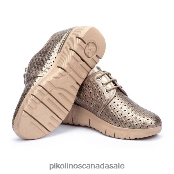 TERUEL blucher-type sports sneakers with extra-light sole and die-cut leather Women Stone 4604J770 Pikolinos Footwear