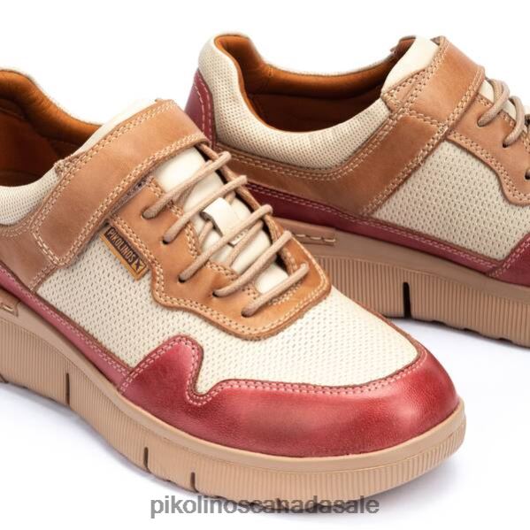 TERUEL leather sneaker combined with a lightweight sole and a hook-and-loop fastener Women Confetti 4604J778 Pikolinos Footwear