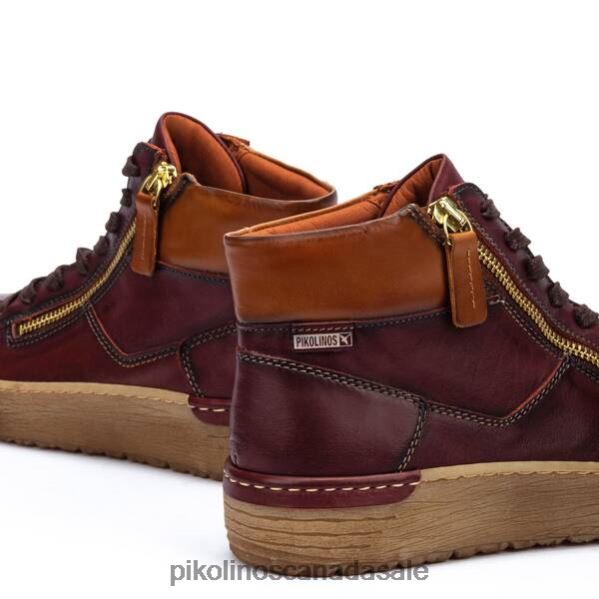 VITORIA High-top sneaker with zip Women Garnet 4604J191 Pikolinos Footwear