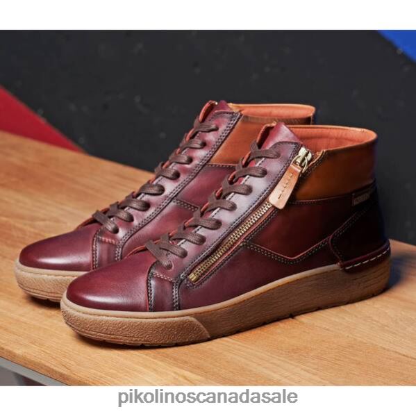 VITORIA High-top sneaker with zip Women Garnet 4604J191 Pikolinos Footwear