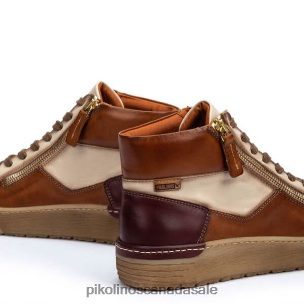 VITORIA High-top sneaker with zip Women Marfil-Bra 4604J217 Pikolinos Footwear