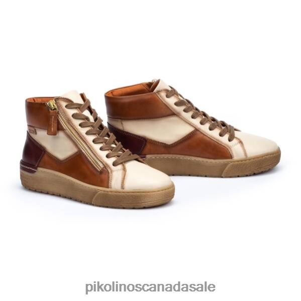 VITORIA High-top sneaker with zip Women Marfil-Bra 4604J217 Pikolinos Footwear